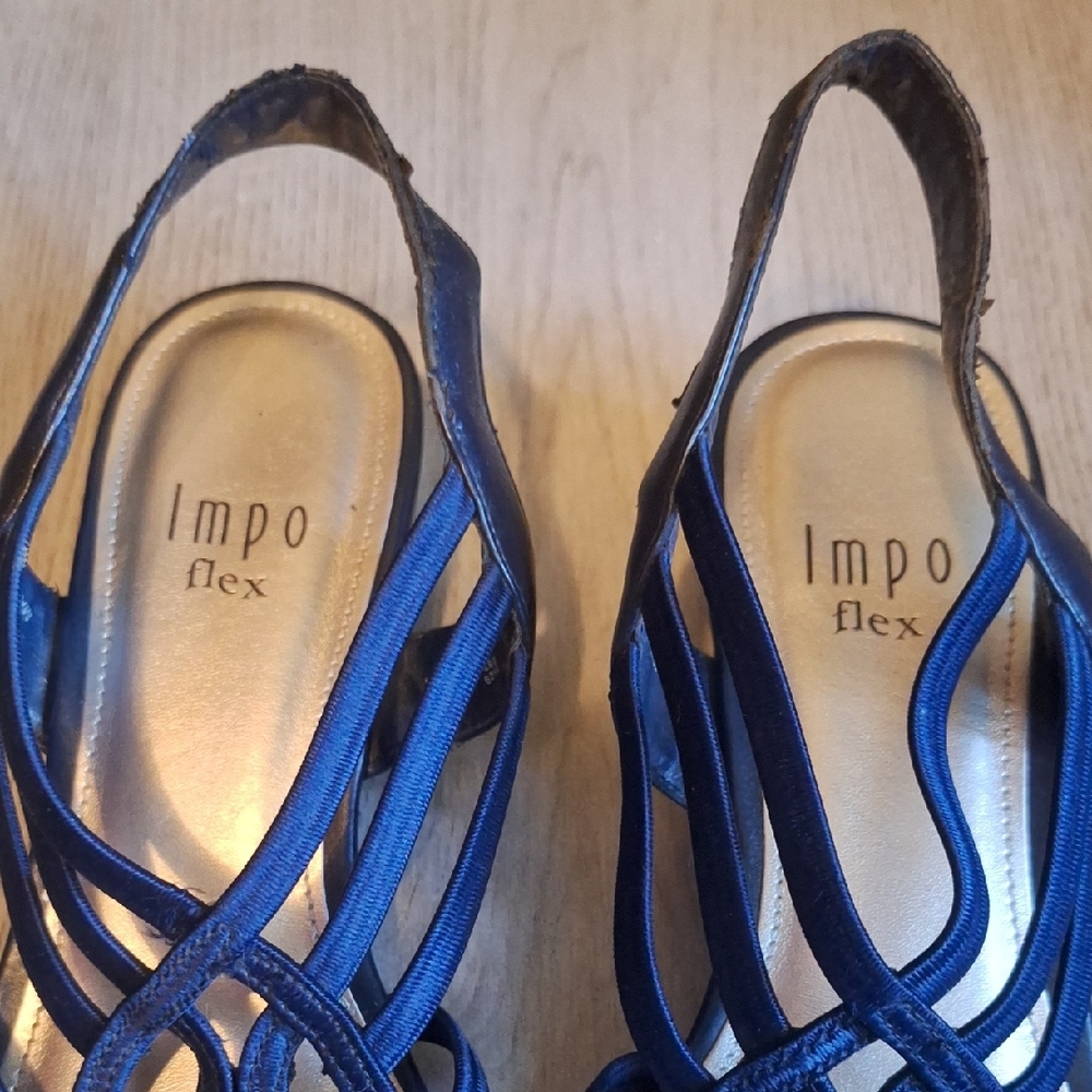 Impo Navy Strappy Sandals - Picture 2 of 5